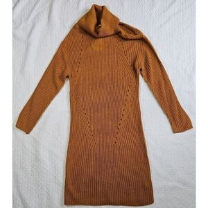 NWT Moral Fiber Cold Shoulder Turtle Neck Long Knit Sweater